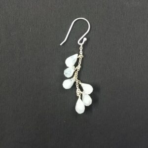 white rainbow earrings