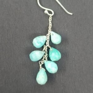 amazonite silver earring